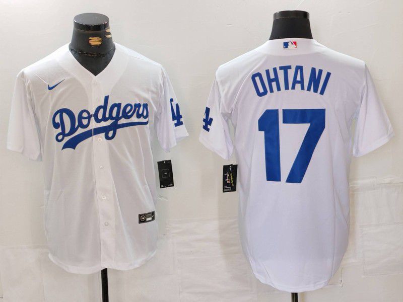 Men Los Angeles Dodgers #17 Ohtani White Game 2024 Nike MLB Jersey style 713->los angeles dodgers->MLB Jersey
